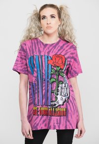 Paradiso Clothing GUNS N ROSES USE YOUR ILLUSION TIE DYE GRAPHIC PRINT UNISEX T S - Print T-shirt - purple