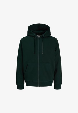 Jack & Jones, JJEBRADLEY SWEAT ZIP HOOD NOOS PLS - Суитшърт с цип - scarab