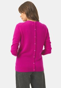 Just Cashmere COL ROND DOS - Kardigan - violin