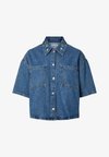 PCSKY EMBROIDERY SHIRT - Πουκαμίσα με κουμπιά - medium blue denim
