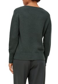 s.Oliver MIT V-AUSSCHNITT - Strickpullover - olivgrün