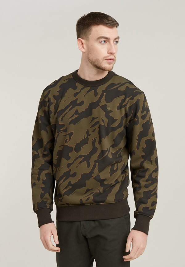 RAW - CAMOUFLAGE - Sweatshirt - schwarz grün