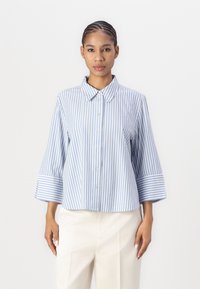 TOM TAILOR MODERN SHAPE STRIPED - Hemdbluse - mid blue/white