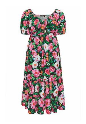 Yours Clothing, PLUS SIZE FLORAL DRESSES - Jurk - black