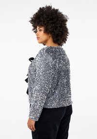 Zizzi MIT BINDEDETAILS - Blouse - silver