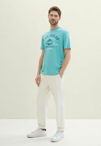 TOM TAILOR LOGO  - Camiseta estampada - meadow teal