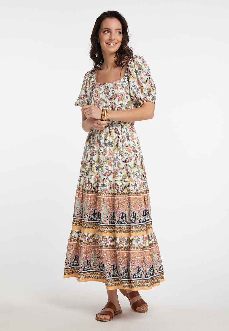 Damen Freizeitkleider | usha Blusenkleid weiss mehrfarbig/mehrfarbig - YQ69196 Damen Freizeitkleider | usha Blusenkleid weiss mehrfarbig/mehrfarbig - YQ69196