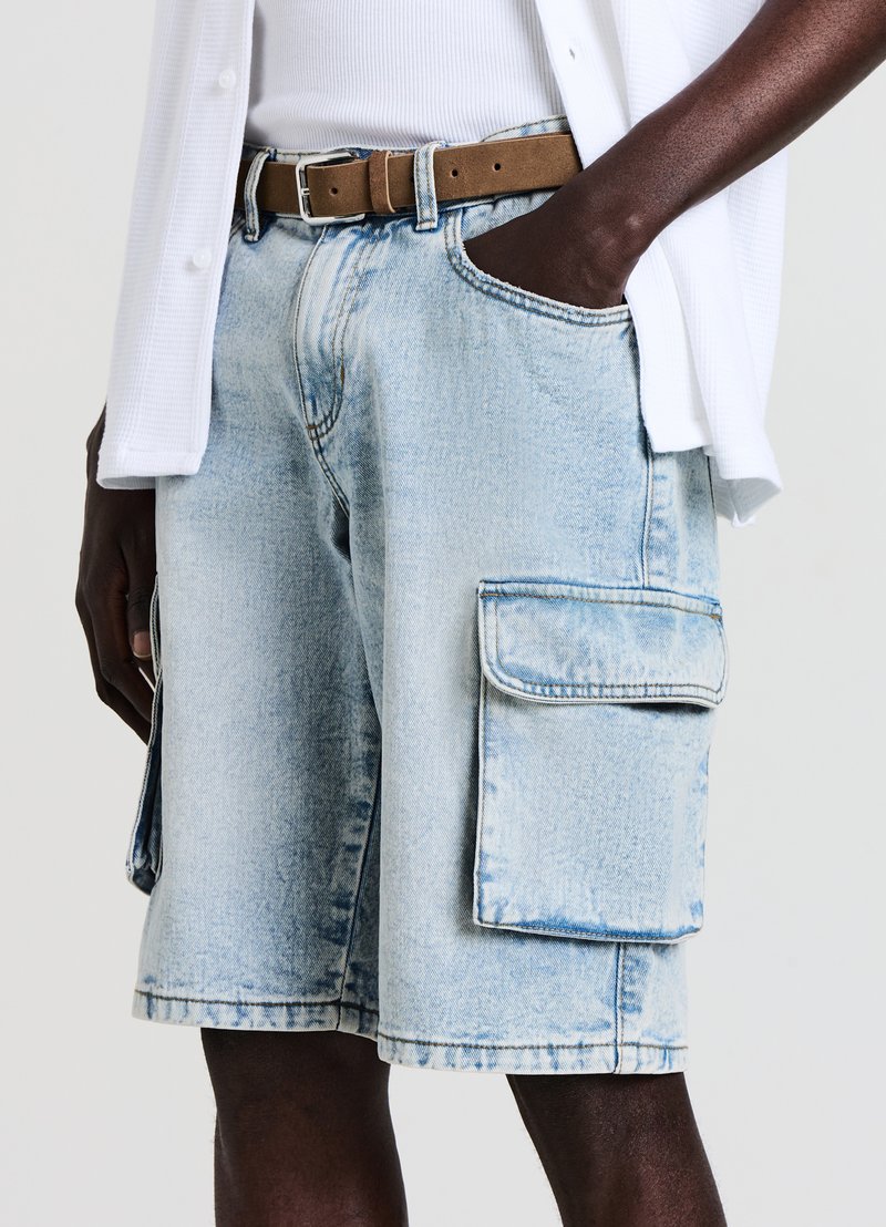 Calliope TASCONI CHIARO - Shorts di jeans - blu denim chiaro