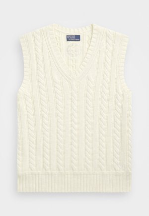 Polo Ralph Lauren WIMBLEDON CASHMERE BLEND SWEATER VEST - Maglione - white