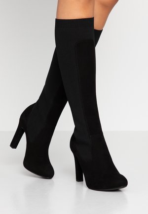 Laarzen met hoge hak - black