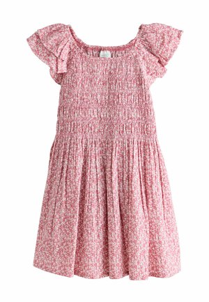 REGULAR FIT - SMOCKED FRILL SLEEVE - Freizeitkleid - pink floral