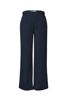 Street One, WIDE LEG HOSE MIT CRINKLE CRASH STRUKTUR - Pantalon classique - darkest blue