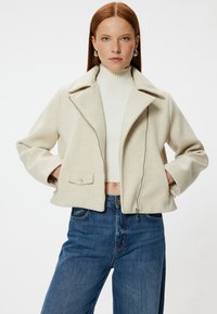 Koton Imitatieleren jas - beige