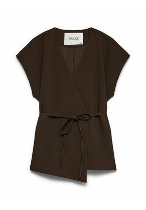 Vero Moda, WESTE AWVANNAH ANZUGWESTE - Veste sans manches - chocolate torte