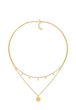 Elli LAYER DISC SUN - Necklace - gold-coloured