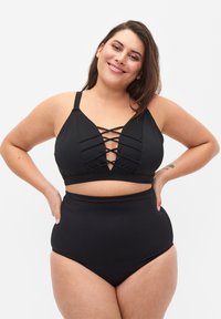 Zizzi MIT EXTRA HOHER TAILLE - Bikinialaosa - black