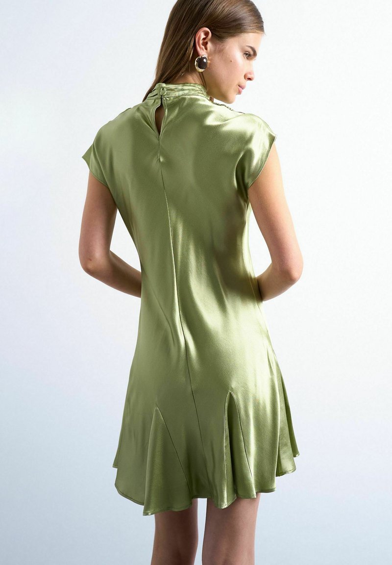 green satin dress topshop Topshop Mint Green Satin Mini Dress main image 0