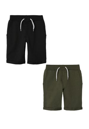 2ER-SET ELASTISCHER BUND - Jogginghose - schwarz grün