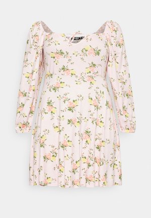 FLORAL SKATER MILKMAID DRESS - Vestido de dia - pink