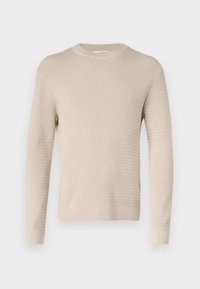 SLHTHEO  STRUCTURE CREW NECK - Strikkegenser - oatmeal