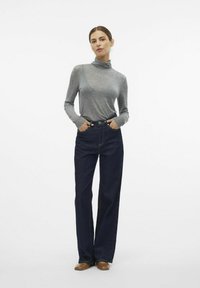 Vero Moda VMISADORA - Striktrøje - medium grey melange