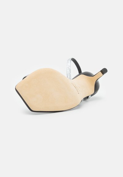 Elleme TWIST GLITTER - Σανδάλια τύπου T - silver/black