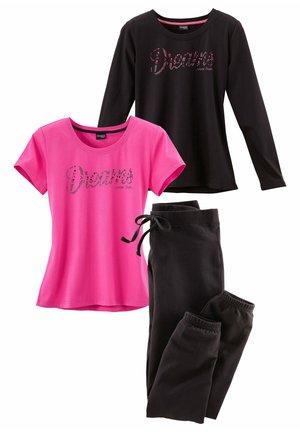 LASCANA, VIVANCE DREAMS SET 3 - Pyjamas - pink-schwarz