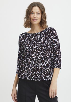 FREmfloral - Top s dlhým rukávom - black mix
