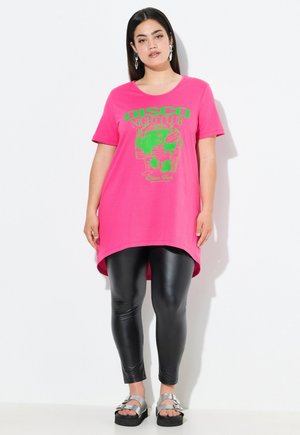 DISKOKUGEL-MOTIV - Print T-shirt - hibiscus pink