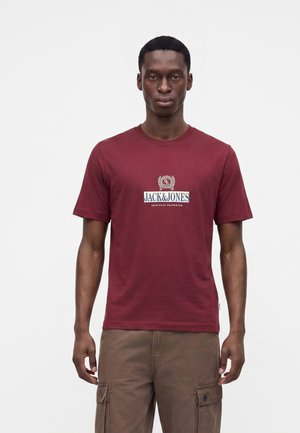 Jack & Jones, JORFREDERIKSBERG GRAPHIC BOX TEE  - T-shirt print - chocolate truffle