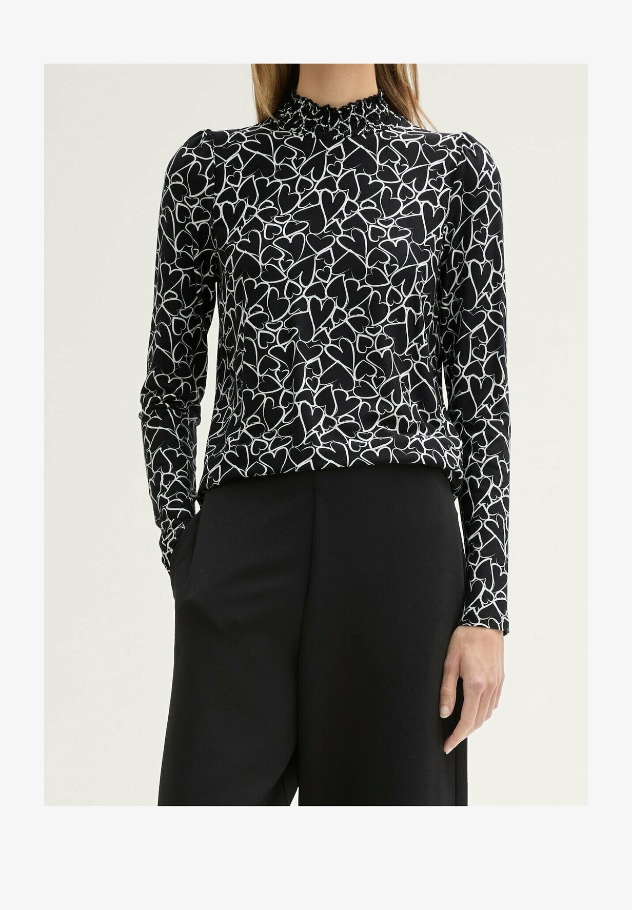 TOM TAILOR Denim Maglietta Donna Con Maniche A Palloncino - Vestibilità Ampia, Scollo Quadrato