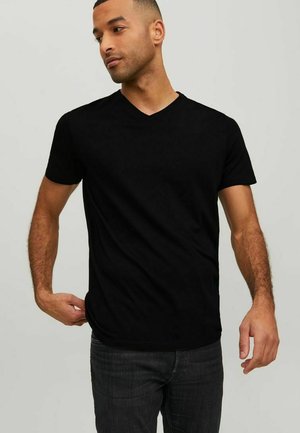 V-AUSSCHNITT - T-shirt basic - black