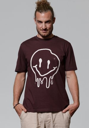 watapparel SMILEY - T-shirt print - red brown