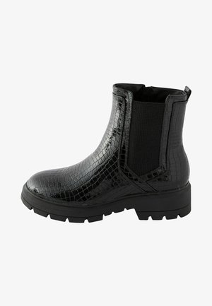 Next FOREVER COMFORT CHELSEA REGULAR WIDE FIT - Členkové čižmy na platforme - black croc effect