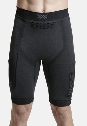 X Bionic, HERREN XCEED RUN KURZE TIGHTS - Korte broeken - schwarz grau