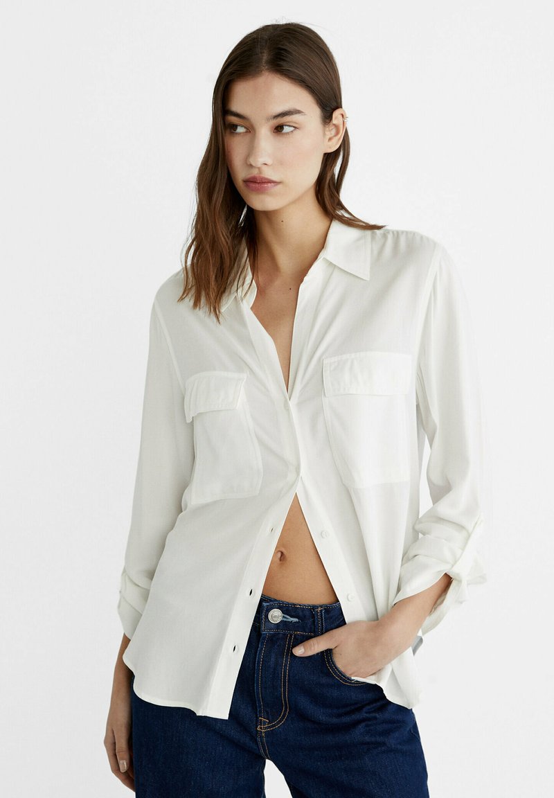 Stradivarius FLOWING WITH - Smanicato - white