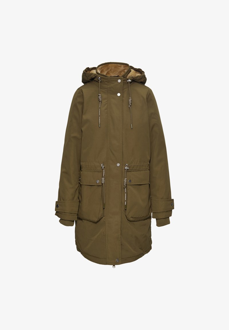 QS MIT KAPUZE Parka olivgrün/dunkelgrün - Main Image