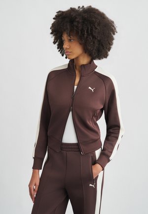 ALWAYS ON - Sweat zippé - chocolate brown