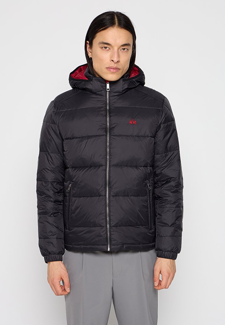 LA MARTINA Gewatteerde jas zwart