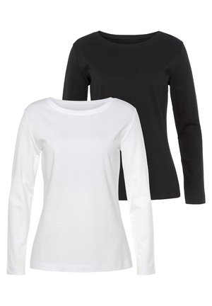 Vivance LANGARM - Langarmshirt - weiß, black