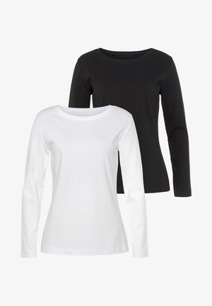 Vivance LANGARM - Langarmshirt - weiß, black