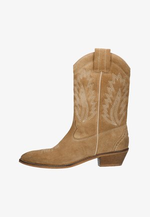Cowboy-/Bikerstiefelette - taupe