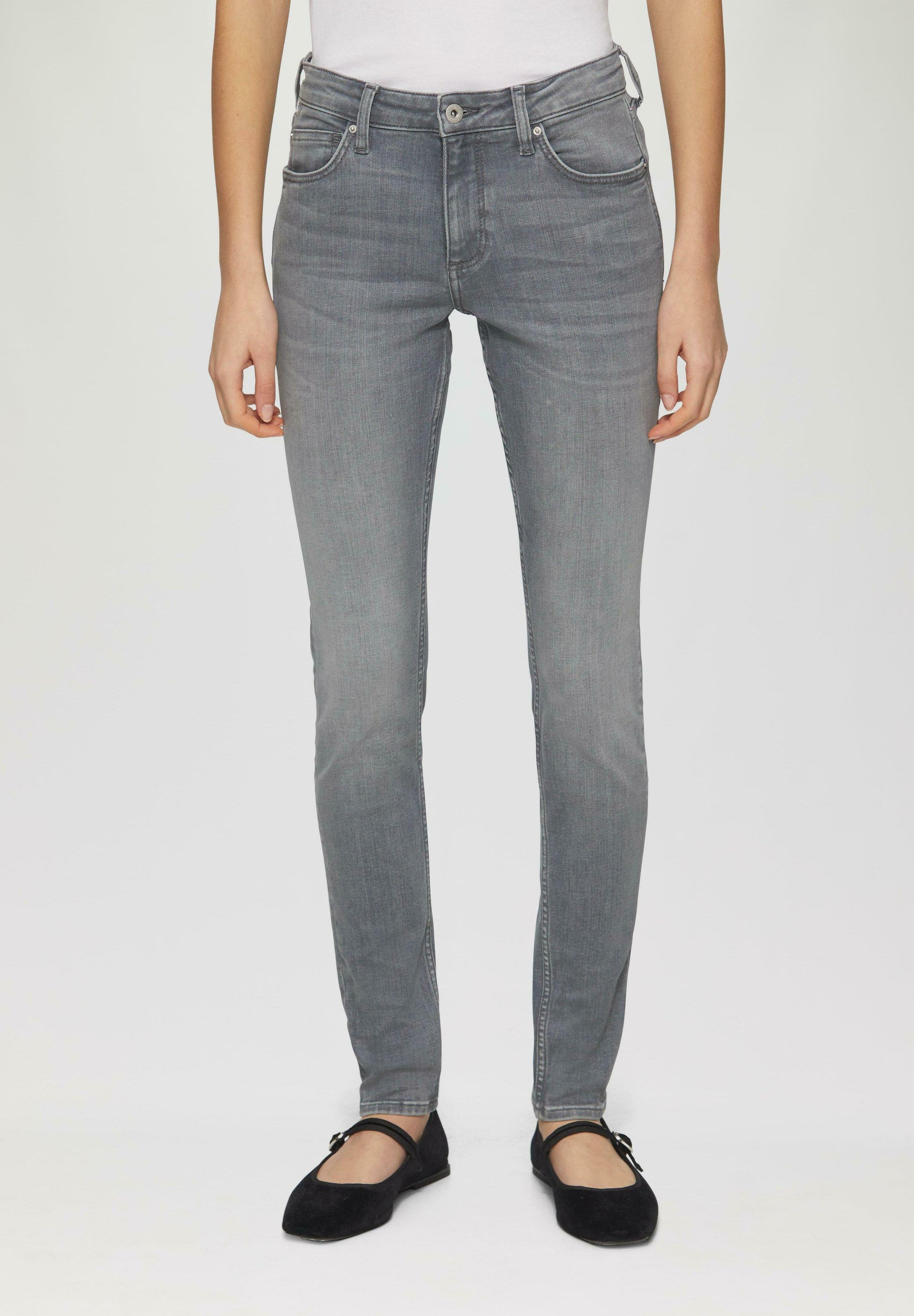 QS SADIE MID RISE LEG Slim fit jeans anthrazit/bleached denim