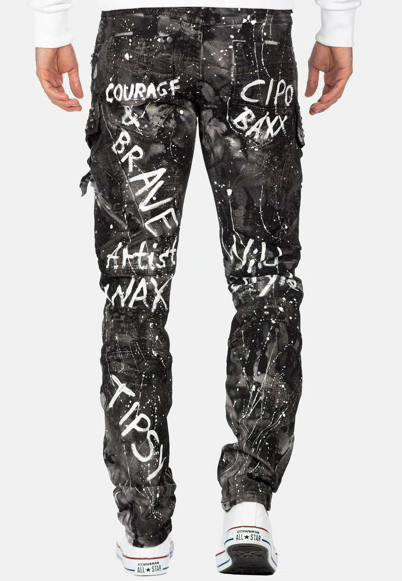 Cipo Baxx Jeans a sigaretta schwarz/nero