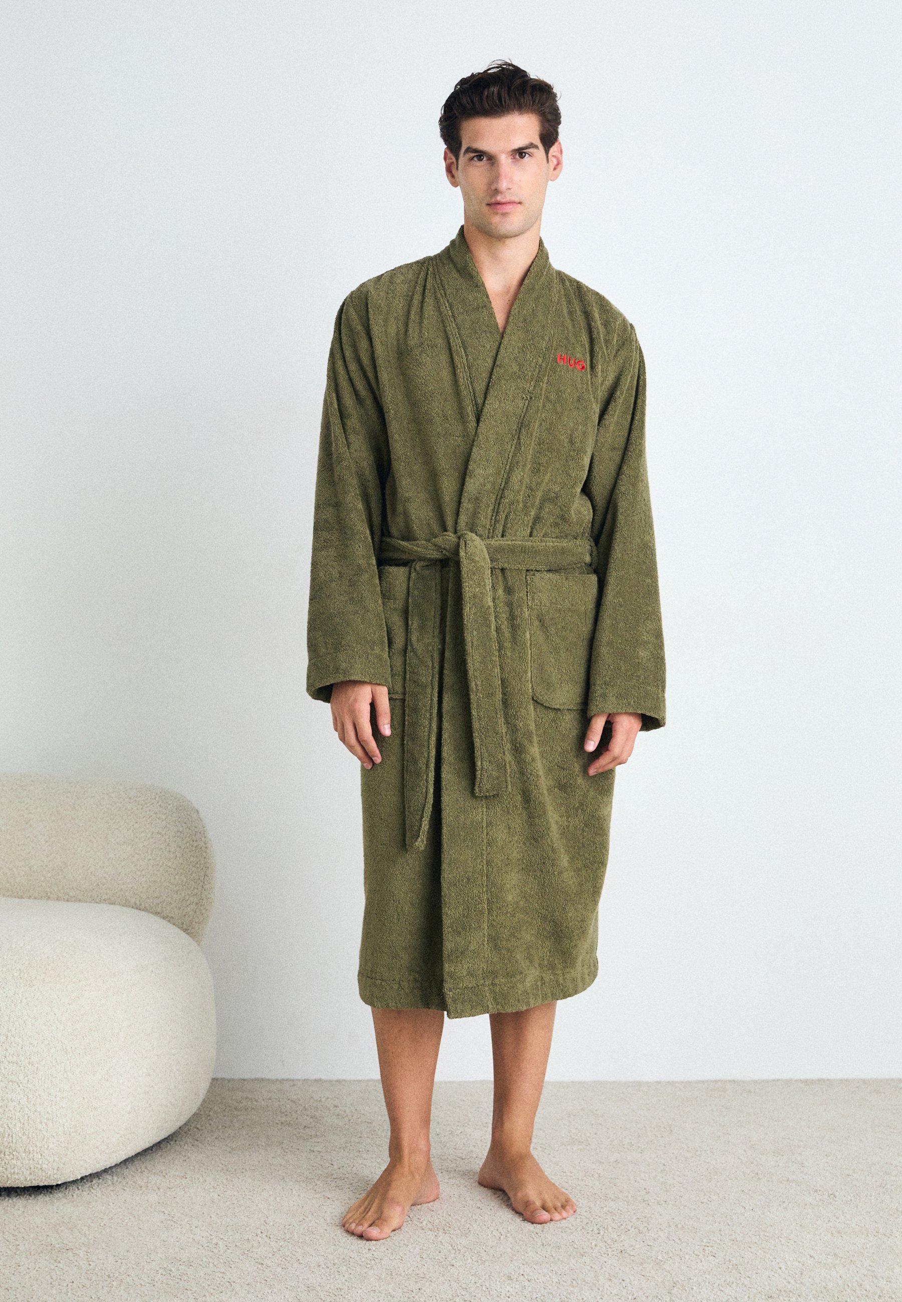 green dressing gown Piglet In Bed Women's Cotton Robe - Green - Size S/M main image 1