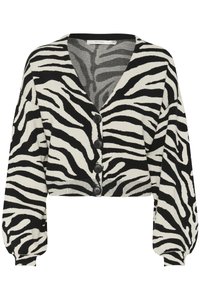 ZEBBA CARDIGAN - Casaco de malha - black/birch