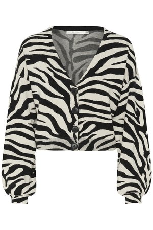 Gestuz ZEBBA CARDIGAN - Cardigan - black/birch