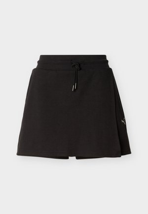 Μαύρη αθλητική φούστα με ενσωματωμένα σορτς, ελαστική μέση και κορδόνι, με μικρό λογότυπο Puma στο πλάι.