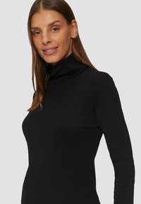 QS MIT ROLLKRAGEN - Langarmshirt - schwarz