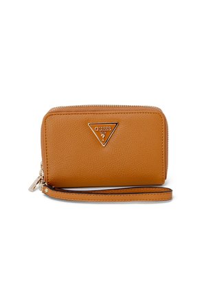 Guess MERIDIAN SLG MEDIUM ZIP AROUN BG - Lompakko - dark beige